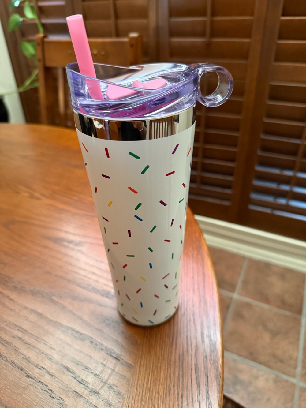 Dunkin Sprinkles 24oz Travel Tumbler with Straw - Picture 2 of 4